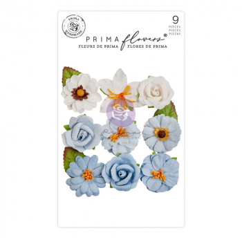 Prima Marketing Mulberry Paper Flowers - Shades of Spring/ Spring Abstract 9 Stk.