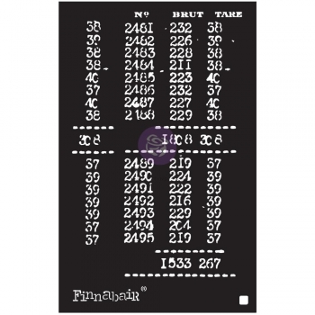 Prima Marketing Finnabair - Stencil - Book Of Numbers