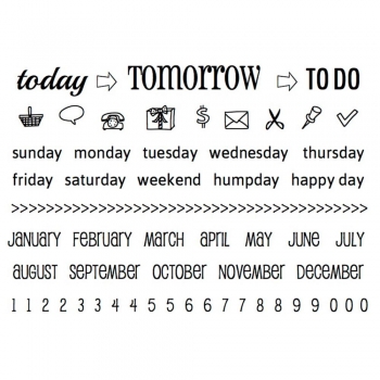 Planner Stamps - Clear Stamp Set -Today, Tomorrow, To DO