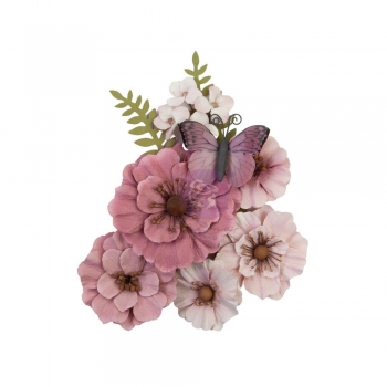 Prima Marketing Mulberry Paper Flowers - Freshly Picked/Farm Sweet Farm 12 Stk.