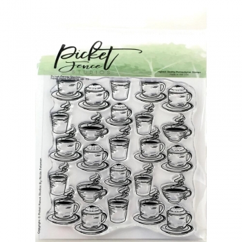 Picket Fence Clear Stamps - Need More Caffeine