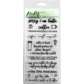 Picket Fence Clear Stamps - Coffee in Hand