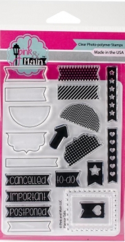 Pink and Main Clearstamps - Planner Tabs