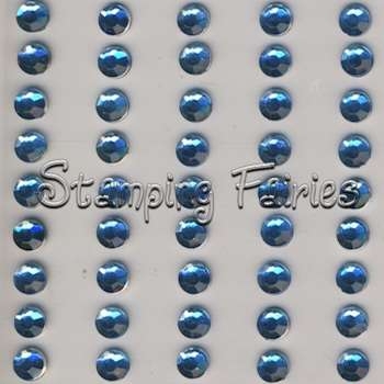 80 selbstklebende Strasssteine 5mm- hellblau