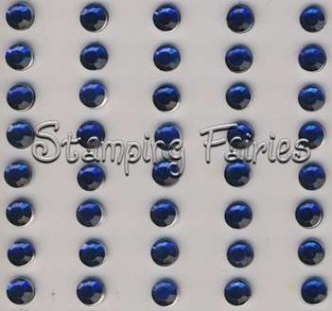 80 selbstklebende Strasssteine 5mm- dunkelblau