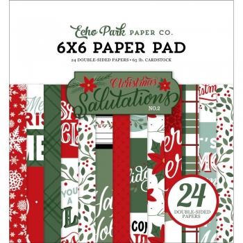 Echo Park Paper Pack - Christmas Salutations - 6" x 6"