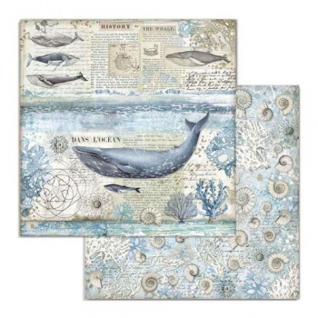 Stamperia - Arctic Antarctic - Whale 12" x 12"