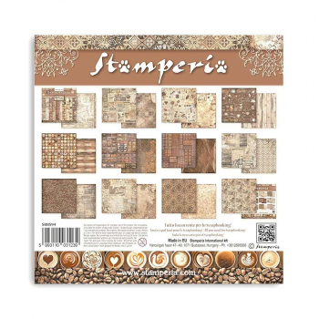 Stamperia - Background Selection - Coffee And Chocolate 8"x8"