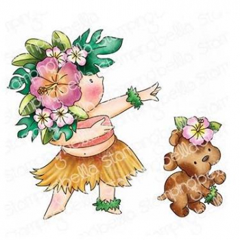 Stampingbella - Summer Bundle Girl & Puppy Hula Dance