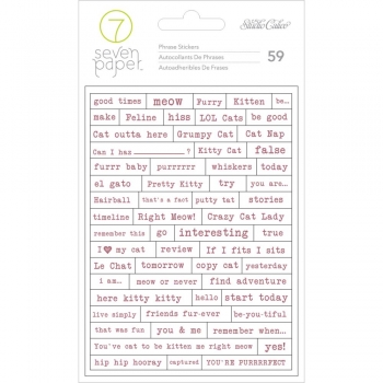 Seven Paper - Phrase Stickers - Katze 59 Stck.