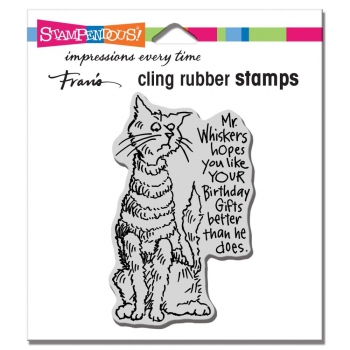 Stampendous - Cling Stamp - Whiskers Gift