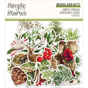 Simple Stories Woodland Bits - Simple Vintage Christmas Lodge