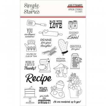 Simple Stories Clear Stamp Set - Apron Strings