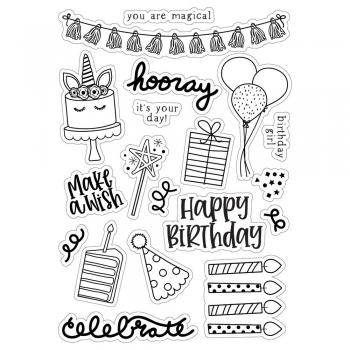 Simple Stories Clear Stamp Set - Magical Birthday
