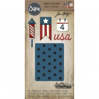 Sizzix Sidekick Side-Order Thinlits / Texture Fades - Americana