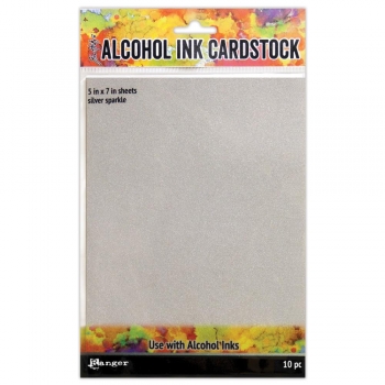 Tim Holz Alcohol Ink Cardstock - silve sparkle