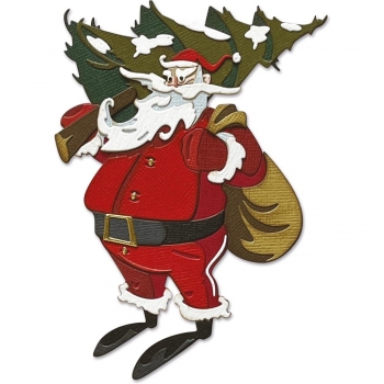 Sizzix Tim Holtz Thinlits - Woodland Santa, Colorize