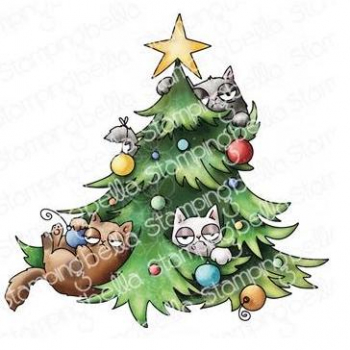 Stampingbella - Oddball Christmas Cats in the Tree