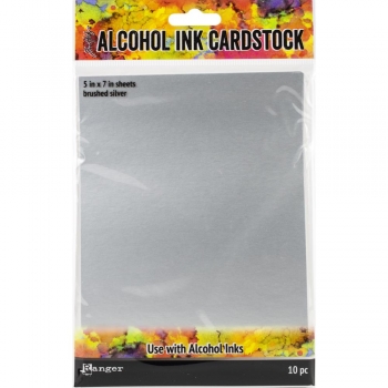 Tim Holz Alcohol Ink Cardstock - brushed silver