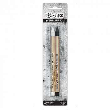 Tim Holtz Distress Watercolor Pencils - Black Soot und Picket Fence