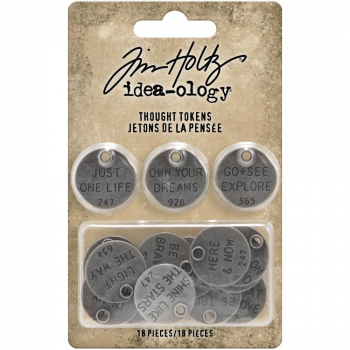 Tim Holtz - Thought Tokens - 18 Stk.