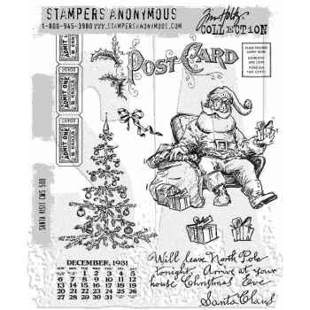 Tim Holtz Stempelset - Santa visit