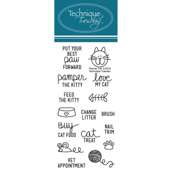 Technique Tuesday Clearstamps - Planner - Cat