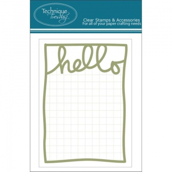 Technique Tuesday Story Cards - Hello - Grün