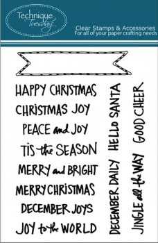 Technique Tuesday Clearstamps - Hello Santa Banners by Ali Edwards