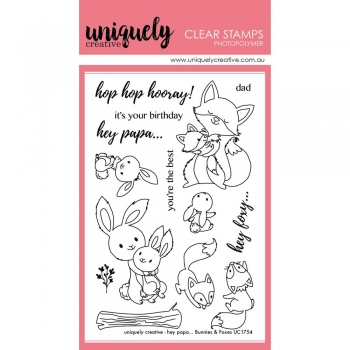 Uniquely Clear Stamps - Hey Papa... Bunnies & Foxes