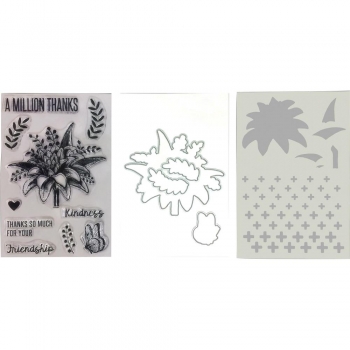 Wendy Wechi Stamp, Die & Stencil Set - A Million Thanks