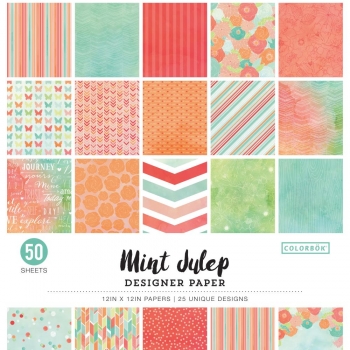 Colorbök Designer Paper Pad - Mint Julep - 12 x 12