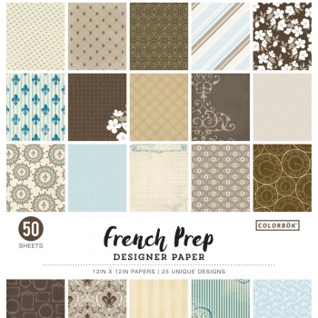 Colorbök Designer Paper Pad - FRench Prep - 12 x 12