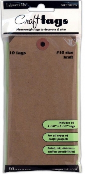 10 Craft Tags Ranger -Kraft Cardstock 10"