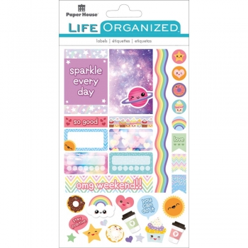 Paper House Life Organized Planner Stickers - Kawaii Fun