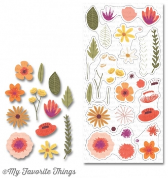 MFT Die-Namics Stanz & Stempel Set - Rustic Wildflowers