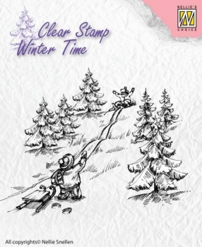 Nellies Choice Clearstamp - Sledge Fun