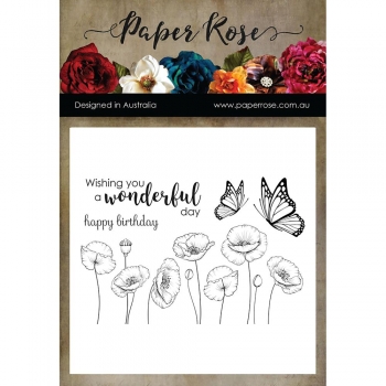 Paper Rose Clear Stamp`s - Poppies