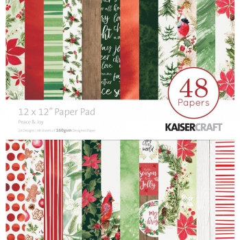 Kaisercraft Paper Pad - Peace & Joy 12" x 12"