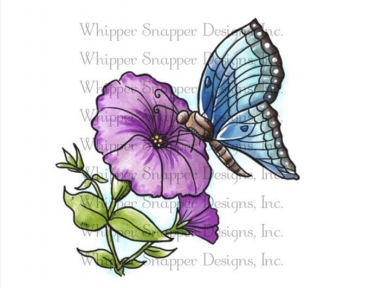 Whipper Snapper Cling - Butterfly & Petunias