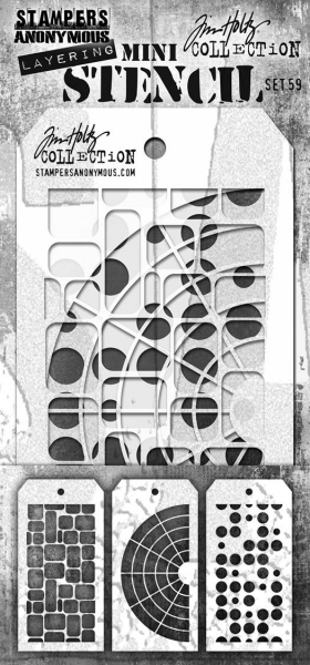 Tim Holtz Mini Layering Stencil Collection - Set 59