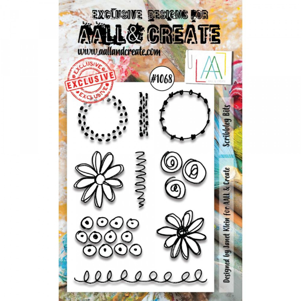 AALL & CREATE Clear Stamps - Scribbley Bits #1068