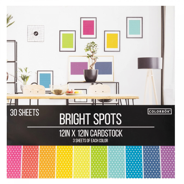 Colorbök Cardstock Pad - Bright Spots - 12 x 12