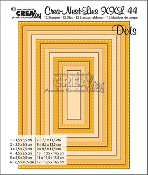 Crealies Stanze - Rectangles with Dots