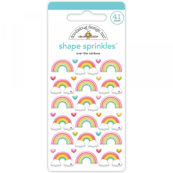 Doodlbug Shape Sprinkles (Epoxy Sticker) - over the rainbow