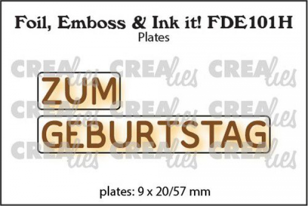 Crealies Hotfoil Stamps - Zum Geburtstag