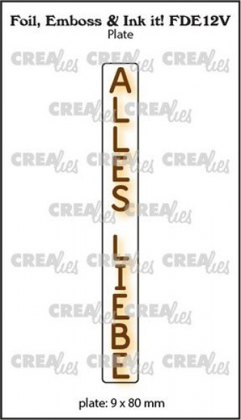 Crealies Hotfoil Stamps - Alles Liebe