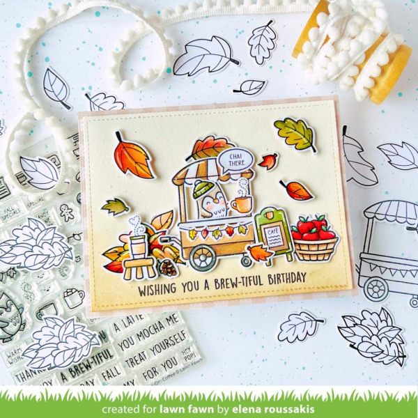 Lawn Fawn Clear Stamps - Treat Cart Add-On: Coffee