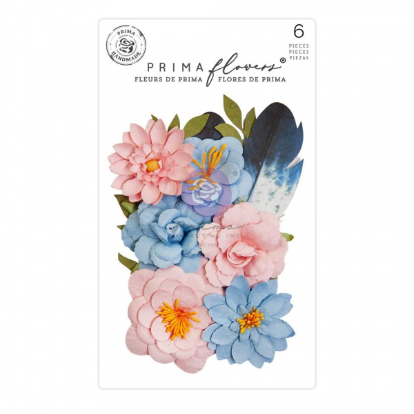 Prima Marketing Mulberry Paper Flowers - Painted Notes/Spring Abstract 10 Stk.