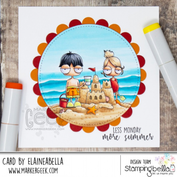 Stamping Bella - Mini Oddballs building a Sandcastle